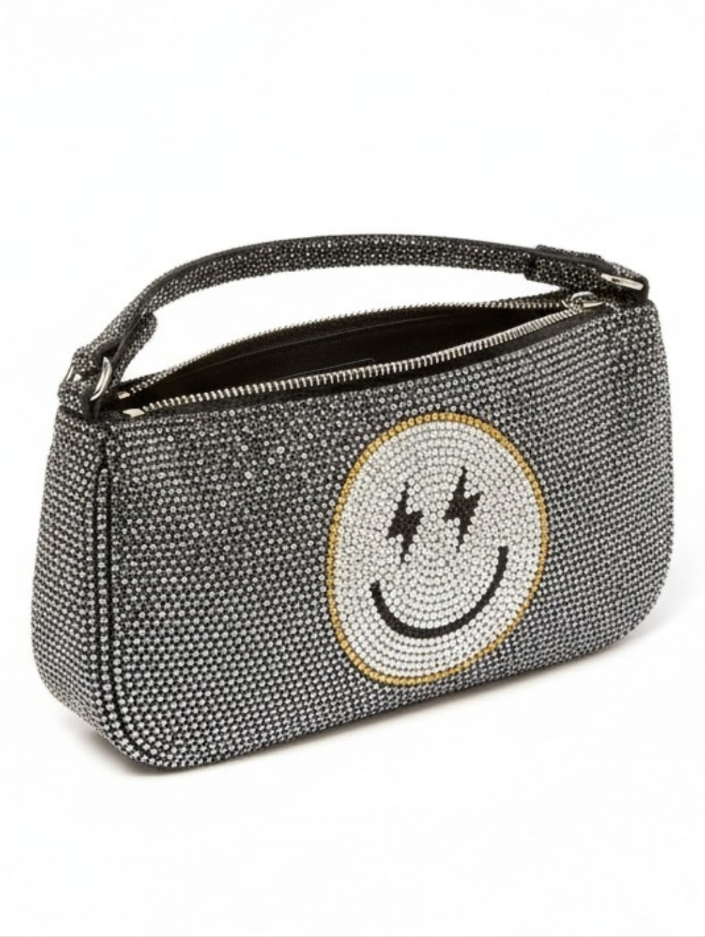 Rhinestone Sparkly Smiley Face Emoji Purse by SKINNYDIP